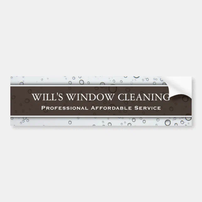 Window Cleaner Sticker Pack Water Splash, White Window Cleaner Bumper Sticker | Zazzle