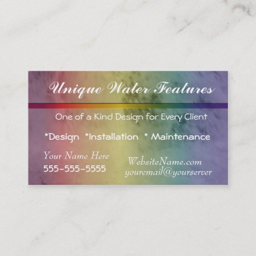 Water Splashes Business Card_ customize Business Card