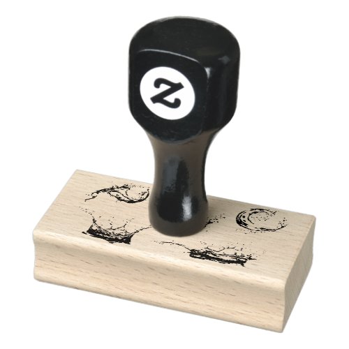 Water splashes vector style rubber stamp