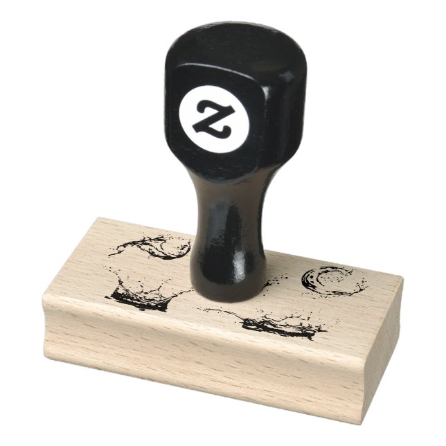 Water splashes vector style rubber stamp (Stamp)