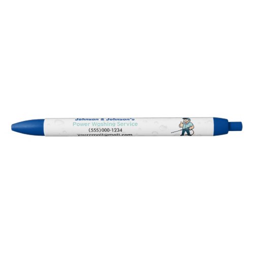 Water SplashProfessional Pressure Washing Service Blue Ink Pen
