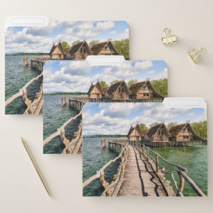 Water Stilt Houses Over the Water File Folder