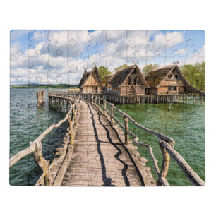 Water Stilt Houses Over the Water Jigsaw Puzzle