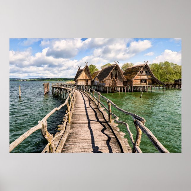 Water | Stilt Houses Over the Water Poster (Front)