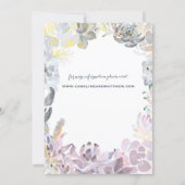 Water Succulents | Bridal Shower Invitation (Back)