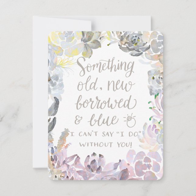 Water Succulents | Bridesmaid Card (Front)
