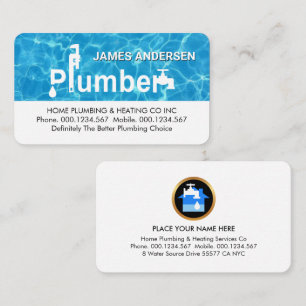 Water Surface Special Plumber Signage Business Card