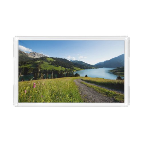 Water  Swiss Alps Footpath Acrylic Tray