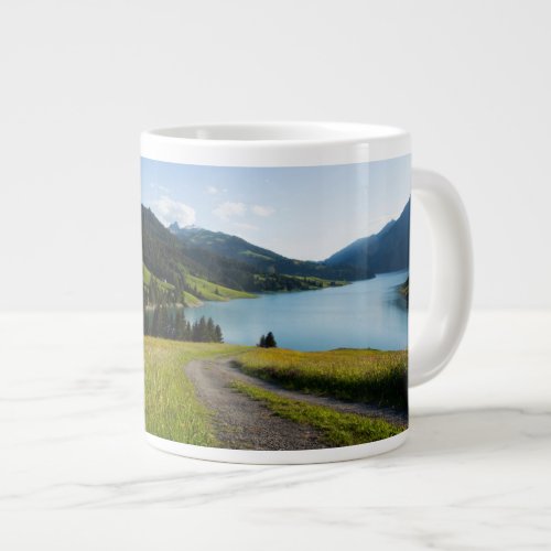Water  Swiss Alps Footpath Giant Coffee Mug
