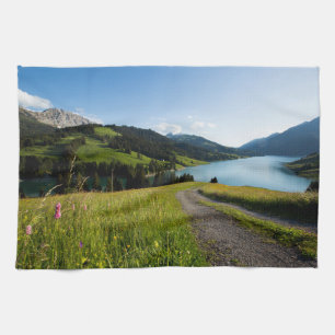 Water Swiss Alps Footpath Kitchen Towel