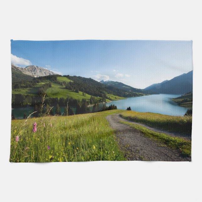 Water | Swiss Alps Footpath Kitchen Towel (Horizontal)