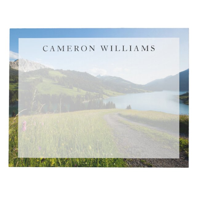 Water | Swiss Alps Footpath Notepad (Front)