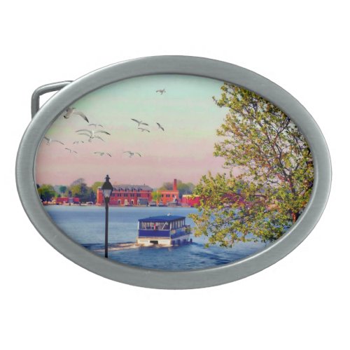 Water Taxi Canton Waterfront Baltimore Maryland  Belt Buckle