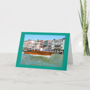Water taxi in Venice Holiday Card