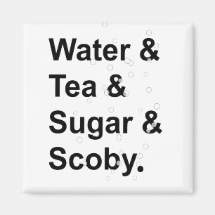 Water Tea Sugar Scoby Magnet