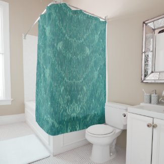 Water texture In Caribbean Sea Shower Curtain