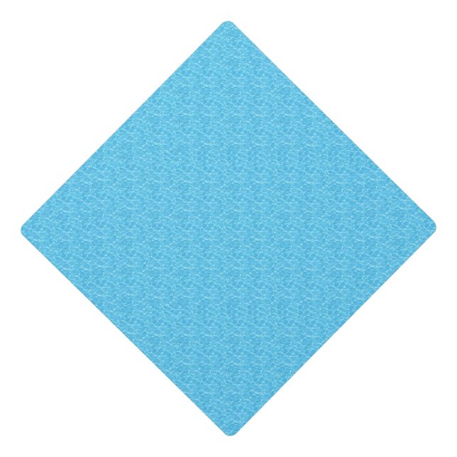 Water textured blue graduation cap topper (Front)