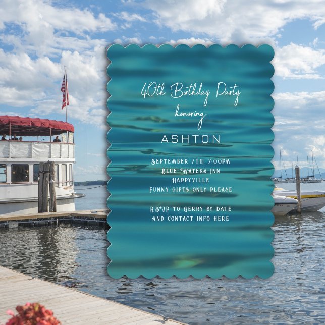 Water Themed Unisex Birthday Party Invitations (Creator Uploaded)