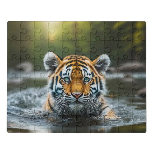 Water Tiger A Majestic Predator Jigsaw Puzzle