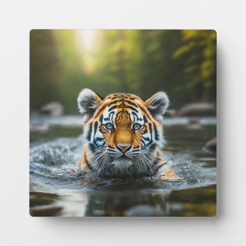 Water Tiger A Majestic Predator Plaque