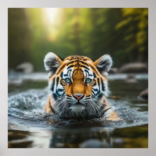 Water Tiger A Majestic Predator Poster