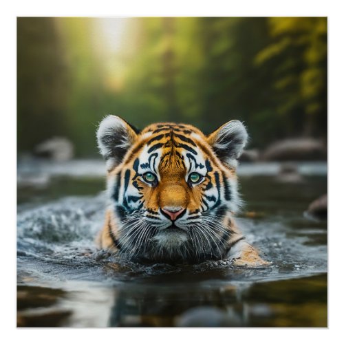 Water Tiger A Majestic Predator Poster