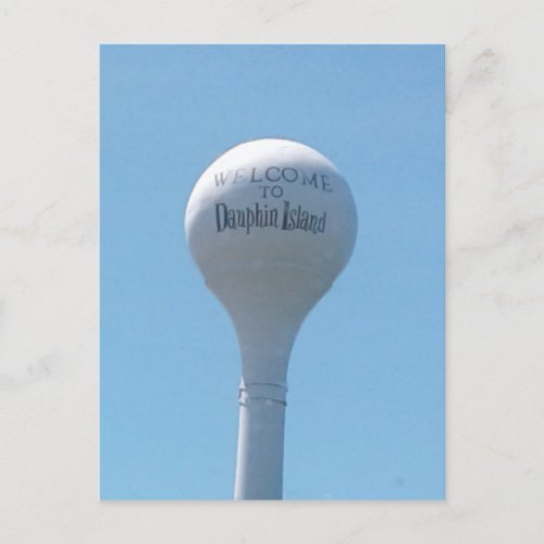 Water Tower _ Dauphin Island Alabama Postcard