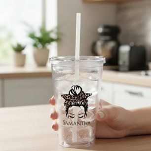 Water Tracker with Name Acrylic Tumbler