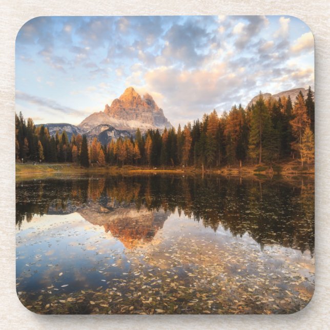 Water | Tre Cime Di Lavaredo Italy Beverage Coaster (Front)