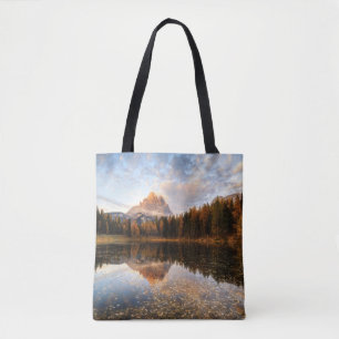 Water Tre Cime Di Lavaredo Italy Tote Bag