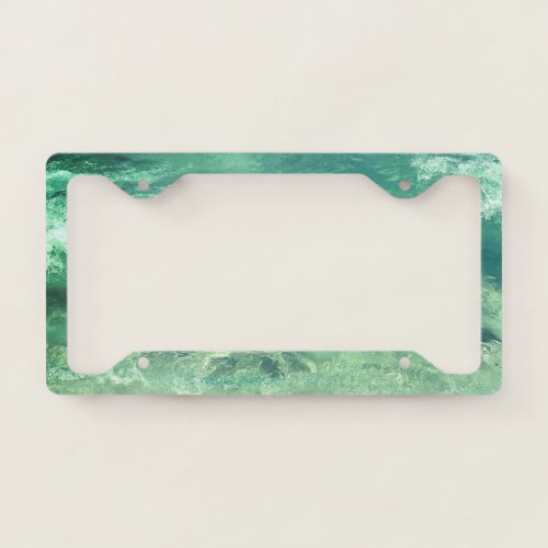 Water Turquoise Green Blue Ocean Sea Abstract License Plate Frame