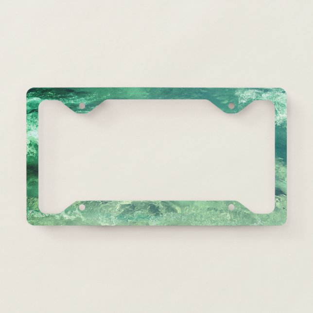 Water Turquoise Green Blue Ocean Sea Abstract License Plate Frame (Front)