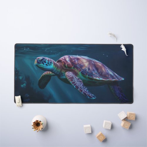 water turtle desk mat