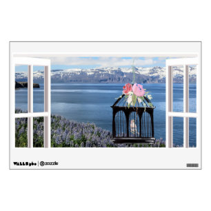  WATER VISTA LOVELY LUPINES ICELAND WALL  DECAL
