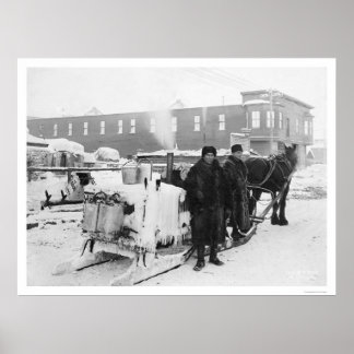 Water Wagon in Fairbanks Alaska 1915 Poster