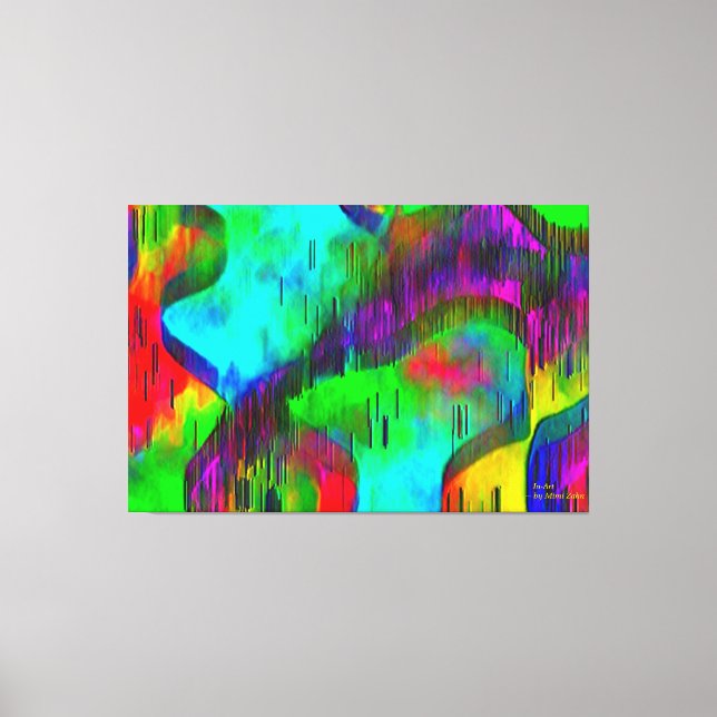 "Water Wall" Stretched Canvas 3 Stacked 60" x 40" Print (Front)