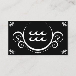 water waves aquarius sophistications business card
