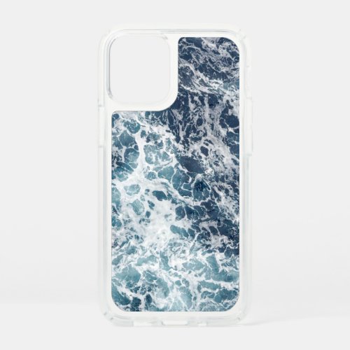 Water_waves_background_white_blue Speck iPhone 12 Mini Case