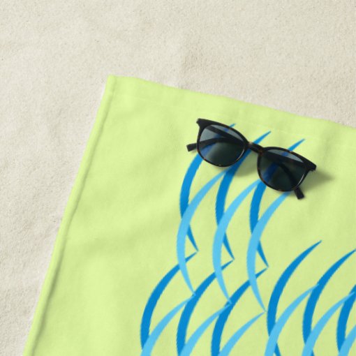 Water Waves Swim Team Personalized Beach Towel Zazzle