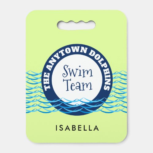 Water Waves Swim Team Personalized Seat Cushion