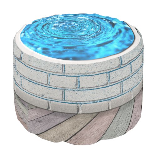 Water Well Optical illusion Pouf