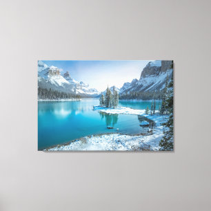 Water Winter Jasper National Park, Canada Canvas Print