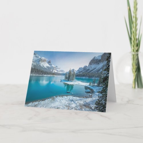 Water  Winter Jasper National Park Canada Card