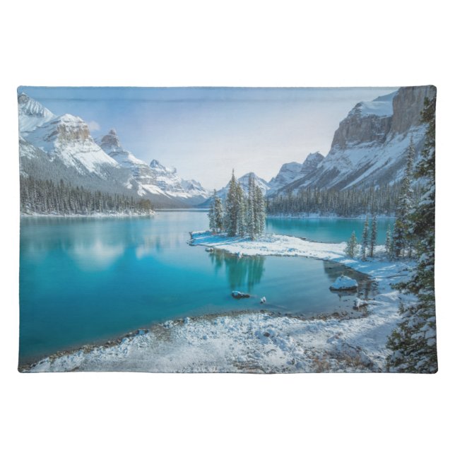 Water | Winter Jasper National Park, Canada Cloth Placemat (Front)