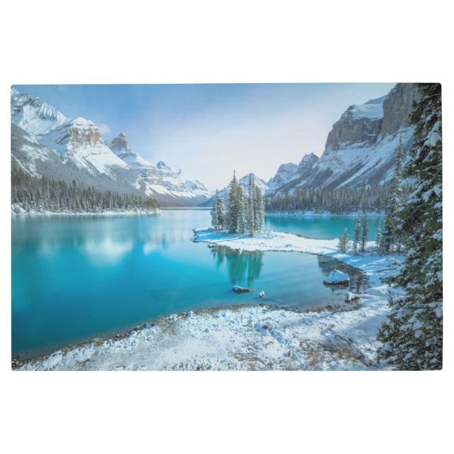 Water | Winter Jasper National Park, Canada Metal Print (Front)