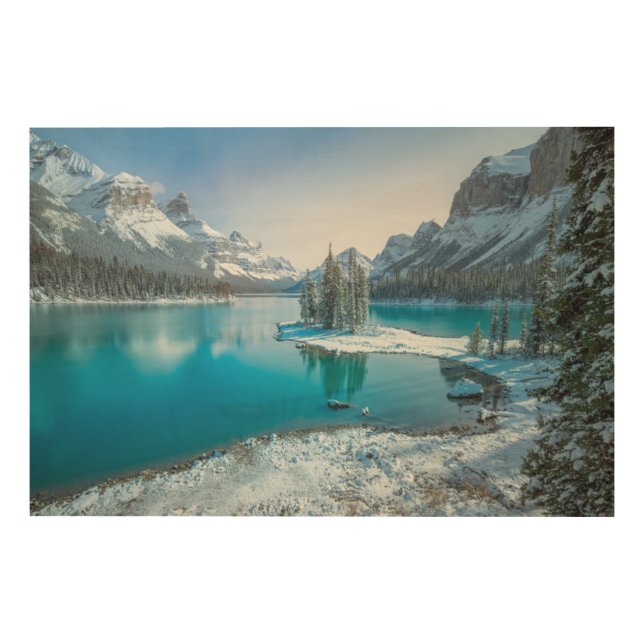 Water | Winter Jasper National Park, Canada Wood Wall Art (Front)