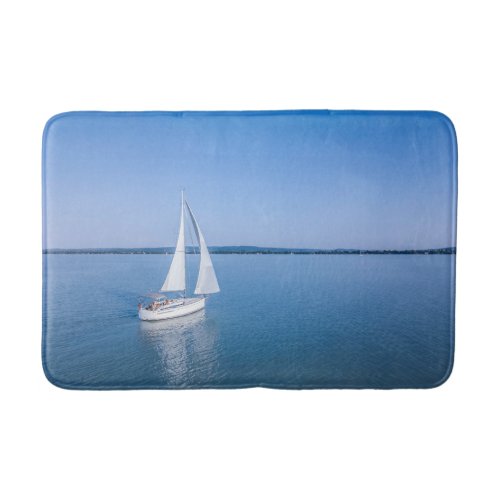 Water  Yacht at Lake Balaton Lake Hungary Bath Mat