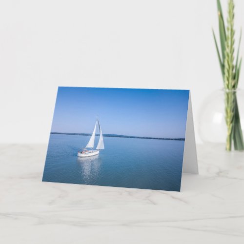 Water  Yacht at Lake Balaton Lake Hungary Card