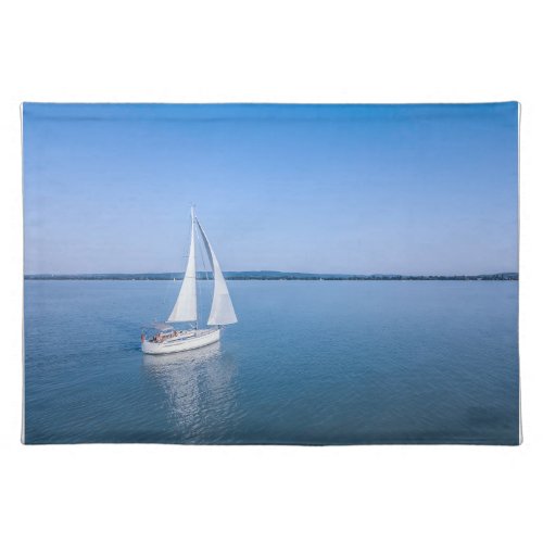 Water  Yacht at Lake Balaton Lake Hungary Cloth Placemat