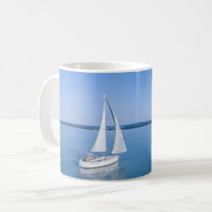 Water Yacht at Lake Balaton Lake Hungary Coffee Mug